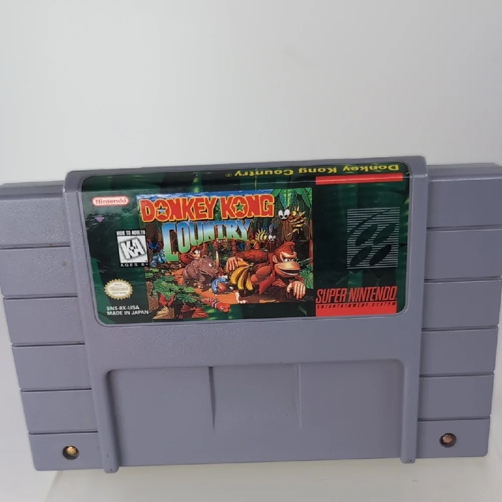 Nintendo Donkey Kong Country Game Cartridge With Case